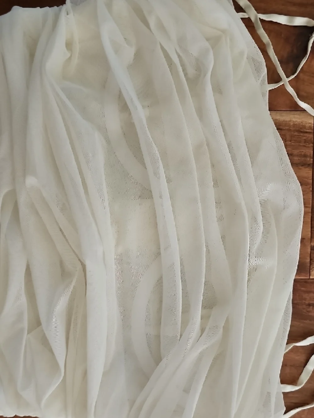 House of CB Cream Ruched Midi Dress with Spaghetti Straps - Picture 3 of 3